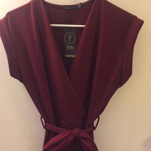 Wine colored jumpsuit
